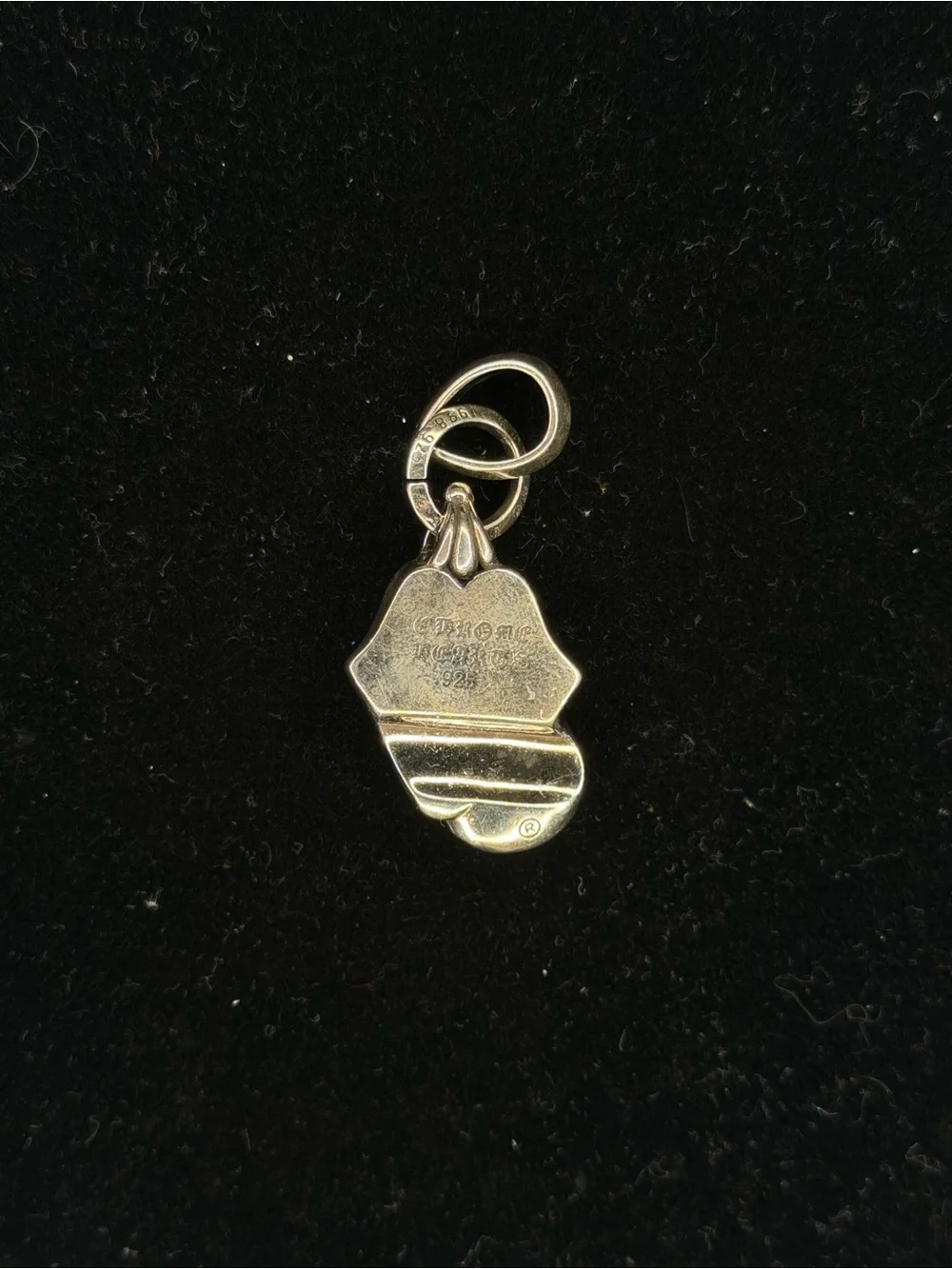 Chrome Hearts Rolling Stones Tonge Green Diamond Studded Unisex Pendant